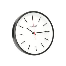 Reloj Q-Connect De Pared De Plastico Redondo 34,4 cm Movimiento Silencioso Color Negro