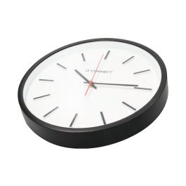 Reloj Q-Connect De Pared De Plastico Redondo 34,4 cm Movimiento Silencioso Color Negro