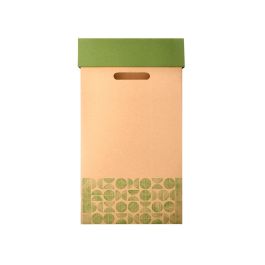 Contenedor Papelera Reciclaje Liderpapel Ecouse Carton 100% Reciclado Y Reciclable 70 Litros 450x350X650 mm