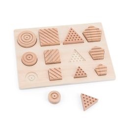 Juego Didactico Andreutoys Formas Geosensoriales Madera 12 Piezas