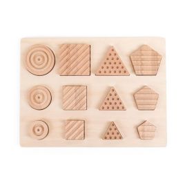 Juego Didactico Andreutoys Formas Geosensoriales Madera 12 Piezas