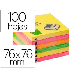 Bloc De Notas Adhesivas Quita Y Pon Q-Connect 76x76 mm Colores Neon Surtidos Zig-Zag 6 unidades Precio: 7.005900048399999. SKU: B15Q2Y26AX