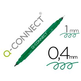 Rotulador Q-Connect Marcador Permanente Doble Punta Color Verde 0,4 mm Y 1 mm 10 unidades Precio: 5.59000035. SKU: B1H2NR6PGP