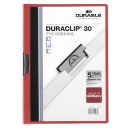 Durable Dosier con clip Duraclip - PVC - A4 - 30 hojas - Color rojo Precio: 1.79000019. SKU: BIX142200-03