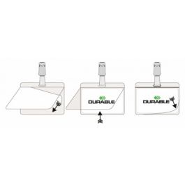 Caja de 25 Identificadores Pinza Plastico Lamina Autoadhesiva Durable 8102-19