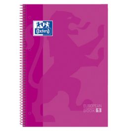 Cuaderno Europeanbook 1 Tapa Extradura A4+ 80 Hojas 5X5 Color Fucsia Oxford 100430270
