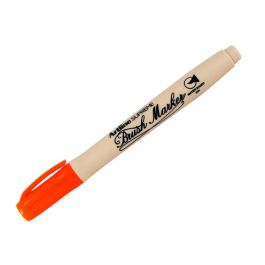 Rotulador Artline Supreme Brush Epfs Pintura Base De Agua Punta Tipo Pincel Trazo Fino Naranja 12 unidades