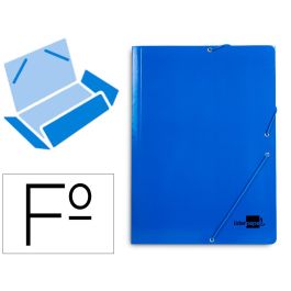 Carpeta Liderpapel Gomas Folio 3 Solapas Carton Plastificado Color Azul Precio: 1.9239006049999998. SKU: B1CLCF7B43