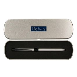 Boligrafo Belius Zurich 3 En 1 Cuerpo Plateado Tinta Negra Y Roja Portaminas 0,5 mm En Estuche