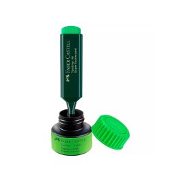 Tinta Rotulador Faber Castell Textliner Fluorescente 1549 Con Sistema Capilar Color Verde Bote 30 mL