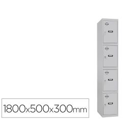 Taquilla Metalica Simonlocker 4 Puertas Con Cerradura Respiradero Y Etiquetero Gris 1800x500X300 mm Precio: 287.59000006. SKU: B1KLYDKHET