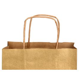 Bolsa Papel Q-Connect Kraft Oro XS Con Asa Retorcida 180x240X80 mm 25 unidades