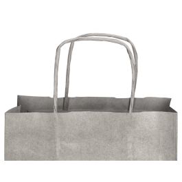 Bolsa Papel Q-Connect Kraft Plata XS Con Asa Retorcida 180x240X80 mm 25 unidades