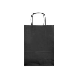 Bolsa Papel Q-Connect Celulosa Negro XS Con Asa Retorcida 180x240X80 mm 25 unidades