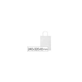 Bolsa Papel Q-Connect Celulosa Blanco S Con Asa Retorcida 240x320X10 mm 25 unidades