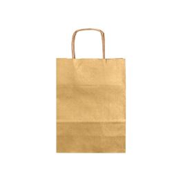 Bolsa Papel Q-Connect Kraft Oro L Con Asa Retorcida 320x400X14 mm 25 unidades