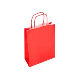 Bolsa Papel Q-Connect Celulosa Rojo L Con Asa Retorcida 320x400X14 mm 25 unidades