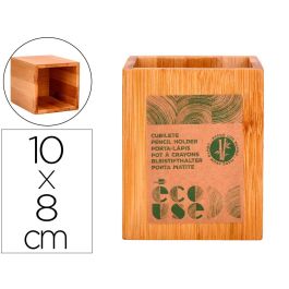 Cubilete Portalapices Liderpapel Bambu 100% Natural Ecouse Cuadrado 80x80x100 mm Precio: 6.7639004235. SKU: B1H3QG85QL