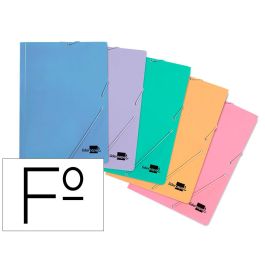 Carpeta Liderpapel Gomas Folio 3 Solapas Carton Plastificado Colores Pasteles Surtidos Precio: 1.5900005. SKU: B1FYDJSKWR