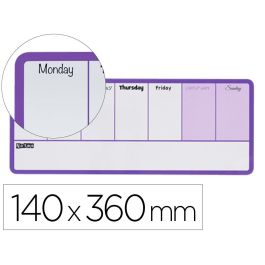 Planificador Semanal Nobo Magnetico Color Violeta 140x360 mm Precio: 15.2339004719. SKU: B1G2KPNRXS