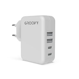 Cargador De Pared Groovy 2 Usb + 2 Usb-C 4.8A Color Blanco Precio: 10.50000006. SKU: B157FB778E