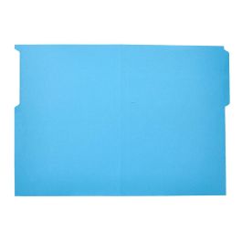 Subcarpeta Cartulina Liderpapel Folio Pestaña Superior 240 gr-M2 Azul 50 unidades