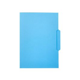Subcarpeta Cartulina Liderpapel Folio Pestaña Central 240 gr-M2 Azul 50 unidades