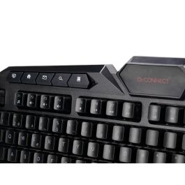 Set Teclado Y Raton Q-Connect Gaming Con Cable E Iluminacion Led Color Negro