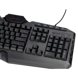 Set Teclado Y Raton Q-Connect Gaming Con Cable E Iluminacion Led Color Negro