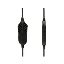 Auricular Q-Connect Gaming Con Microfono Ajustable E Iluminacion Led Color Negro