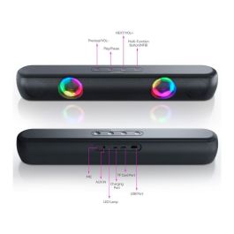 Barra De Sonido Q-Connect Bluetooth Con Iluminacion Led Y Control De Volumen Color Negro Precio: 23.98999966. SKU: B18G2G6DE4