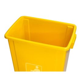 Papelera Contenedor Q-Connect Plastico Con Tapa De Balancin 20 Litros Amarillo 340x240x450 mm