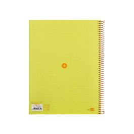 Cuaderno Espiral A4 Micro Antartik Dots Tapa Forrada 80H 90 gr Rayado Puntos 1 Banda 4 Taladros Amarillo