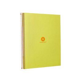 Cuaderno Espiral A4 Micro Antartik Dots Tapa Forrada 80H 90 gr Rayado Puntos 1 Banda 4 Taladros Amarillo