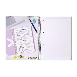 Cuaderno Espiral A4 Micro Antartik Dots Tapa Forrada 80H 90 gr Rayado Puntos 1 Banda 4 Taladros Negro