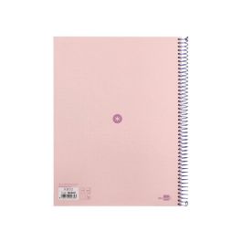 Cuaderno Espiral A4 Micro Antartik Dots Tapa Forrada 80H 90 gr Rayado Puntos 1 Banda 4 Taladros Rosa