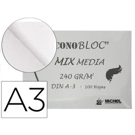 Bloc Dibujo Multitecnicas Michel Econobloc Mix Media Din A3 Encolado 100 Hojas 240 gr 297x420 mm Precio: 31.50000048. SKU: B1458VJLCF