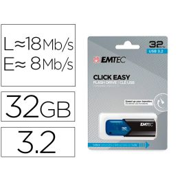Emtec Memoria USB 3.2 Click Easy 32GB Azul Escritura 10Mbps - Compatible con Windows, Mac y Linux Precio: 8.68999978. SKU: B12YSGQMG9
