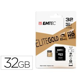 Memoria Sd Micro Emtec Class 10 grold Con Adaptador 32 grb