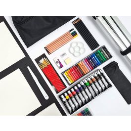 Set De Pinturas Daler Rowney 115 Piezas Con Caballete De Aluminio Plegable 457x73x584 mm