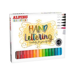 Alpino Rotuladores Metallic Lettering Color Experience Doble Punta C-Surtidos Estuche 12 Ud + Bloc