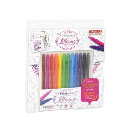 Alpino Rotuladores Dual Artist Colores Surtidos 12 Ud + Libro Guía Iniciación Al Lettering