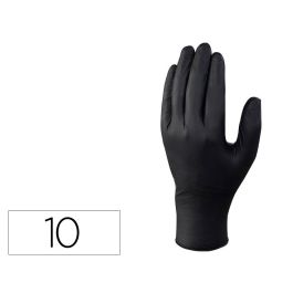 Guantes De Nitrilo Deltaplus No Empolvado Desechable Talla 10 Color Negro Caja De 100 Unidades