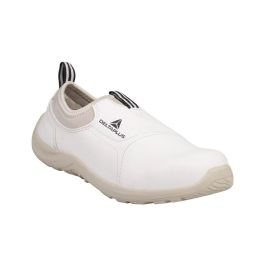 Zapatos De Seguridad Deltaplus Microfibra Pu Suela Pu Mono-Densidad Color Blanco Talla 40