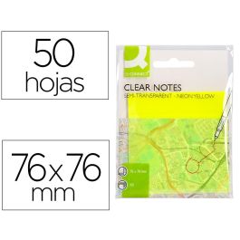 Bloc De Notas Adhesivas Quita Y Pon Q-Connect 76x76 mm Removible Plastico Translucido Amarillo Neon Con 50 Hojas Precio: 1.68999974. SKU: B1ER3EKFSM