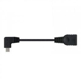 Nanocable CABLE USB 2.0 OTG ACODADO, TIPO MICRO B/M-A/H, NEGRO, 15 CM