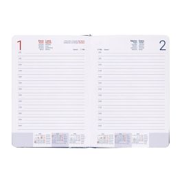 Agenda Encuadernada Liderpapel Efira A5 2024 Dia Pagina Colores Surtidos Papel 70 gr 12 unidades