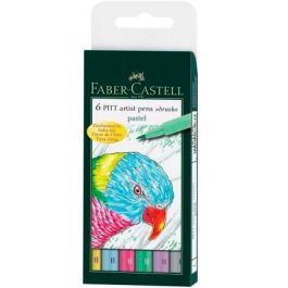 Faber castell rotuladores pitt artist pen brush punta pincel estuche de 6 c/surtidos pastel Precio: 10.95000027. SKU: B1DLKF7ATH