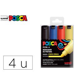 Posca Marcador Pc-7M-4C No Permanente Punta Biselada 4.5-5.5 mm Colores Surtidos Basic -Estuche 4U- Precio: 15.49999957. SKU: S8418991