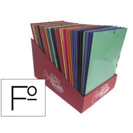Carpeta Gomas Solapas Saro Carton Folio Colores Surtidos 48 unidades